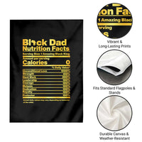 Black Dad Nutrition Facts Garden Flag African American Fathers Day
