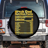 Black Dad Nutrition Facts Spare Tire Cover African American Fathers Day