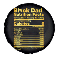 Black Dad Nutrition Facts Spare Tire Cover African American Fathers Day