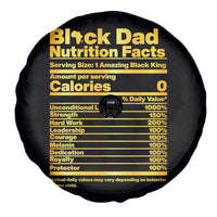 Black Dad Nutrition Facts Spare Tire Cover African American Fathers Day