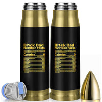Black Dad Nutrition Facts Bullet Tumbler African American Fathers Day