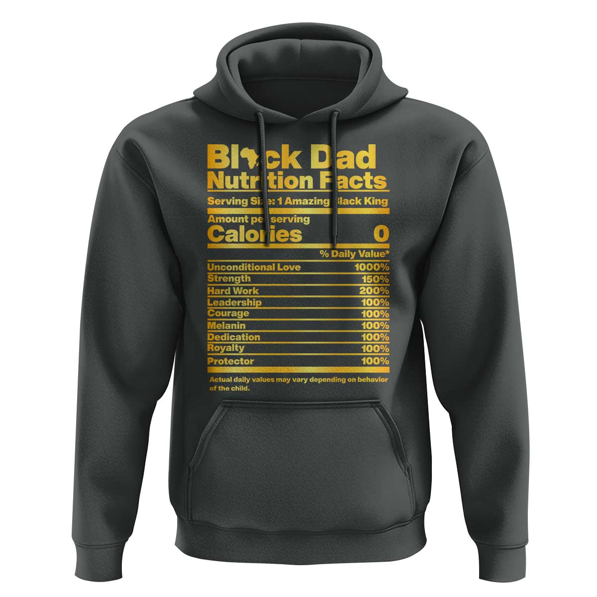 Black Dad Nutrition Facts Hoodie African American Fathers Day