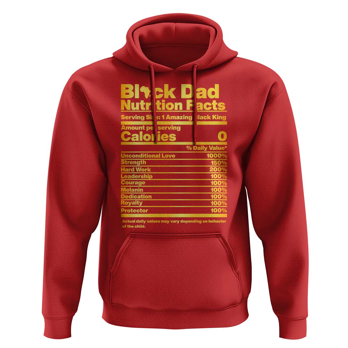 Black Dad Nutrition Facts Hoodie African American Fathers Day