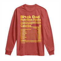 Black Dad Nutrition Facts Long Sleeve Shirt African American Fathers Day