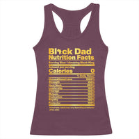 Black Dad Nutrition Facts Racerback Tank Top African American Fathers Day