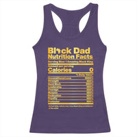 Black Dad Nutrition Facts Racerback Tank Top African American Fathers Day
