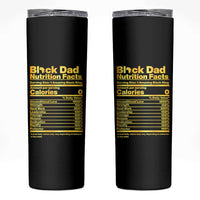 Black Dad Nutrition Facts Skinny Tumbler African American Fathers Day