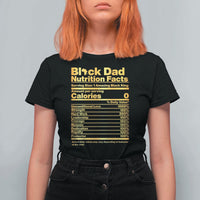 Black Dad Nutrition Facts T Shirt For Women African American Fathers Day