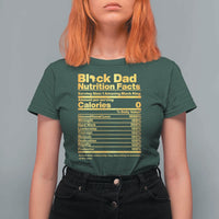 Black Dad Nutrition Facts T Shirt For Women African American Fathers Day