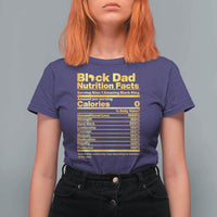 Black Dad Nutrition Facts T Shirt For Women African American Fathers Day