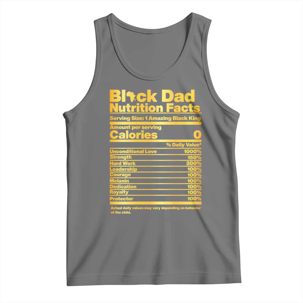 Black Dad Nutrition Facts Tank Top African American Fathers Day