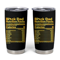 Black Dad Nutrition Facts Tumbler Cup African American Fathers Day