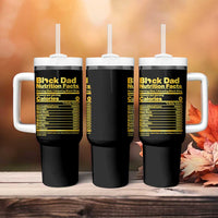 Black Dad Nutrition Facts Tumbler With Handle African American Fathers Day