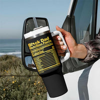 Black Dad Nutrition Facts Tumbler With Handle African American Fathers Day