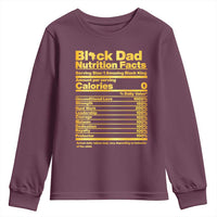 Black Dad Nutrition Facts Youth Sweatshirt African American Fathers Day