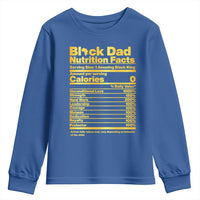 Black Dad Nutrition Facts Youth Sweatshirt African American Fathers Day