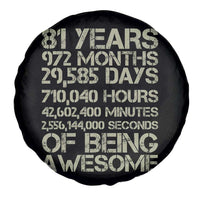 Vintage 81st Milestone Birthday Spare Tire Cover 81 Years Of Being Awesome