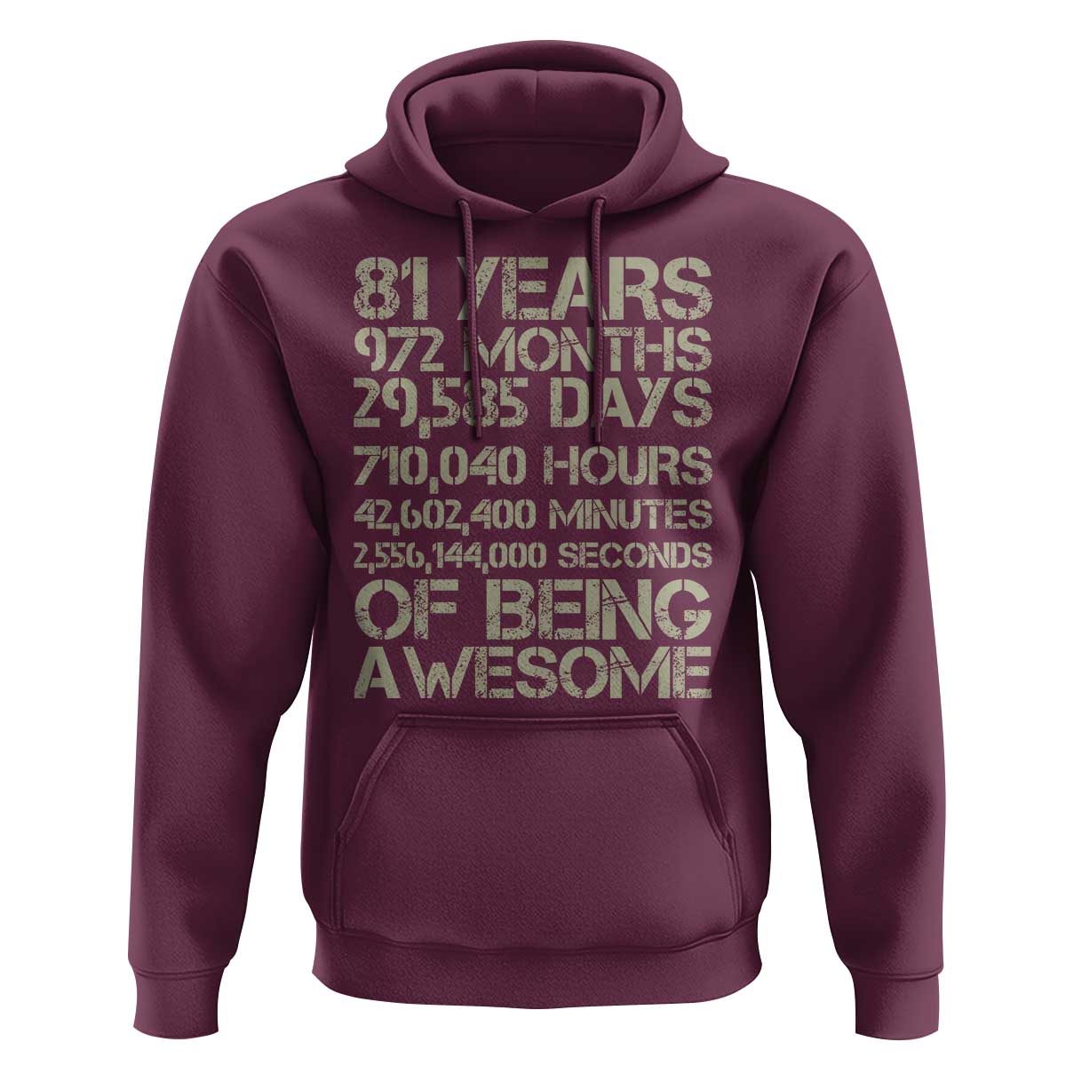 Vintage 81st Milestone Birthday Hoodie 81 Years Of Being Awesome