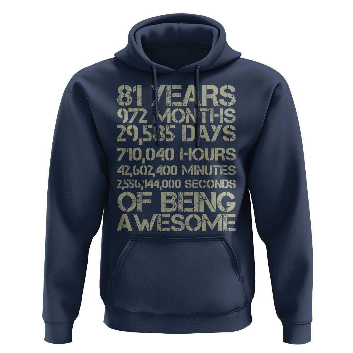 Vintage 81st Milestone Birthday Hoodie 81 Years Of Being Awesome