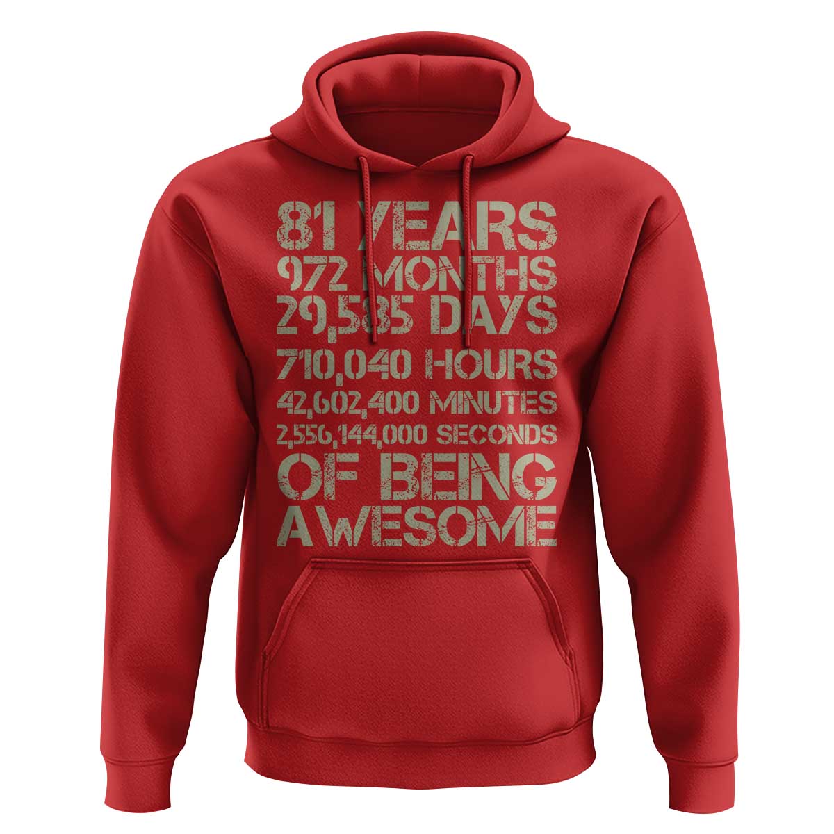 Vintage 81st Milestone Birthday Hoodie 81 Years Of Being Awesome