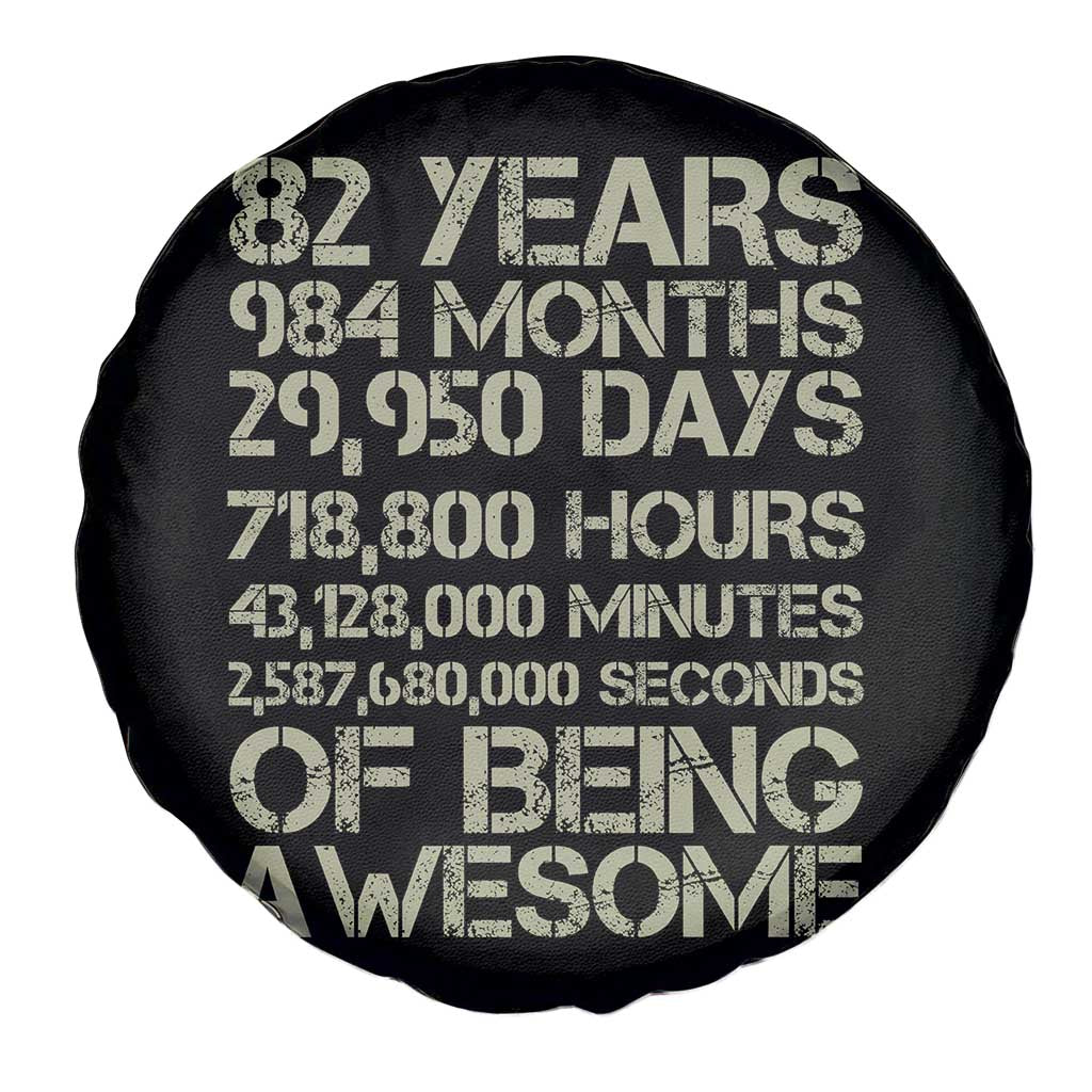 Vintage 82nd Milestone Birthday Spare Tire Cover 82 Years Of Being Awesome