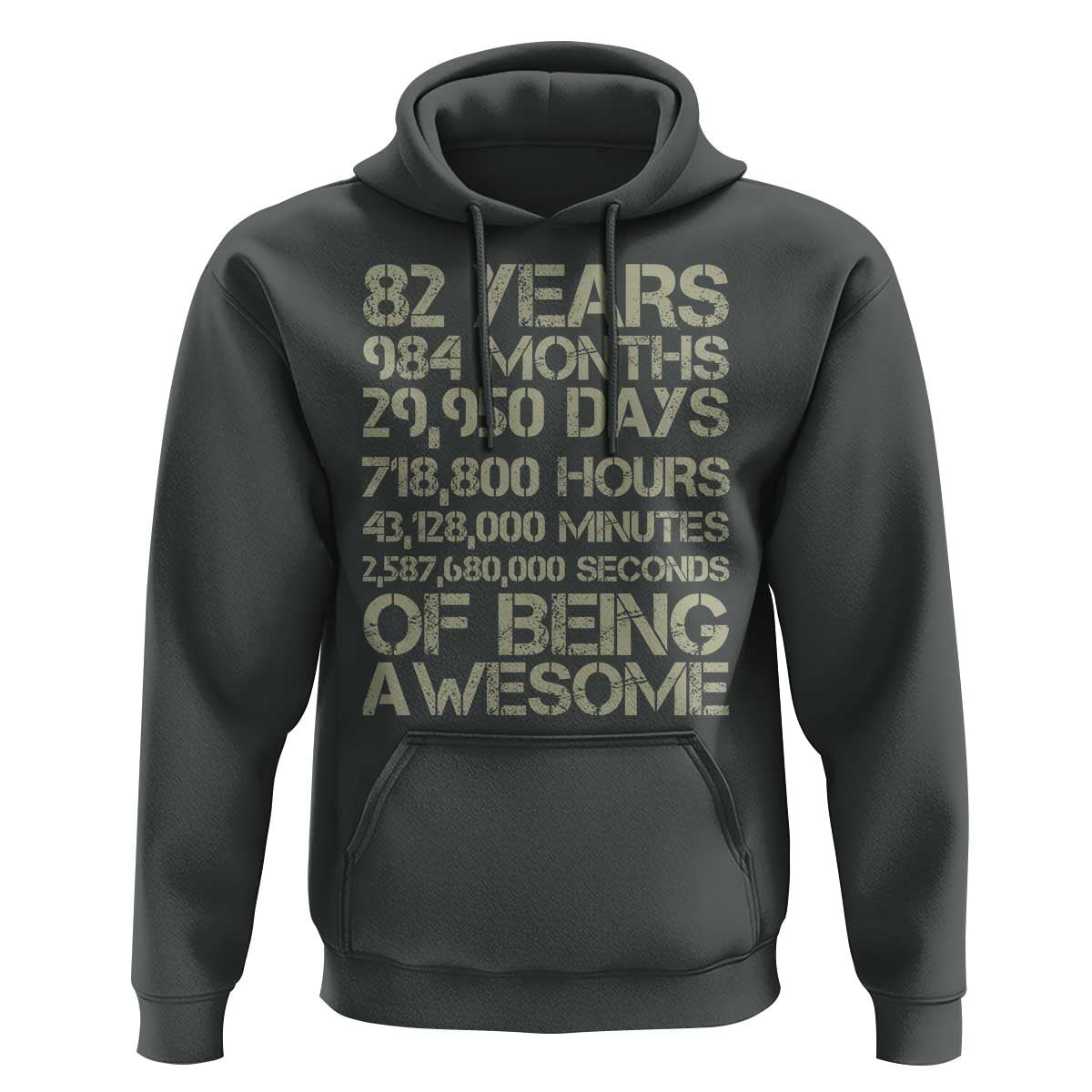 Vintage 82nd Milestone Birthday Hoodie 82 Years Of Being Awesome