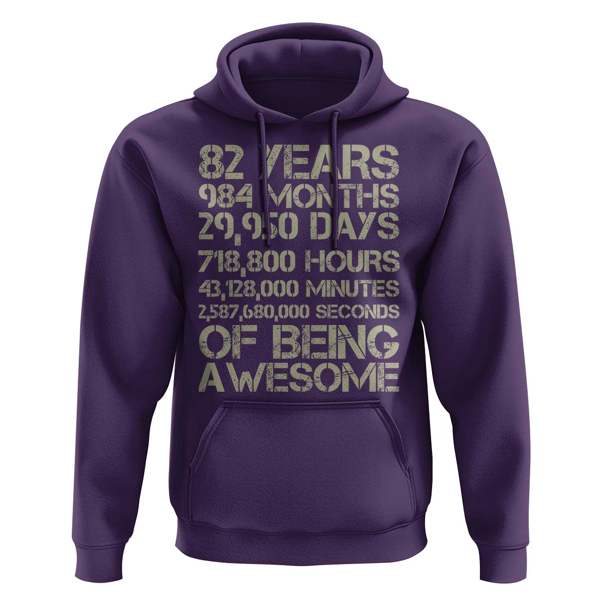 Vintage 82nd Milestone Birthday Hoodie 82 Years Of Being Awesome