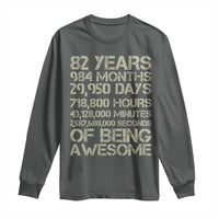 Vintage 82nd Milestone Birthday Long Sleeve Shirt 82 Years Of Being Awesome