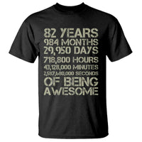 Vintage 82nd Milestone Birthday T Shirt 82 Years Of Being Awesome