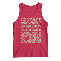 Vintage 82nd Milestone Birthday Tank Top 82 Years Of Being Awesome