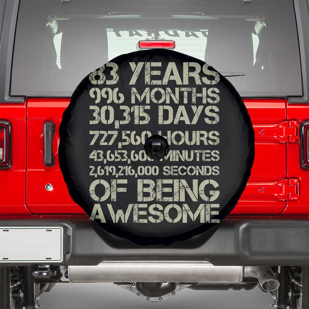 Vintage 83rd Milestone Birthday Spare Tire Cover 83 Years Of Being Awesome