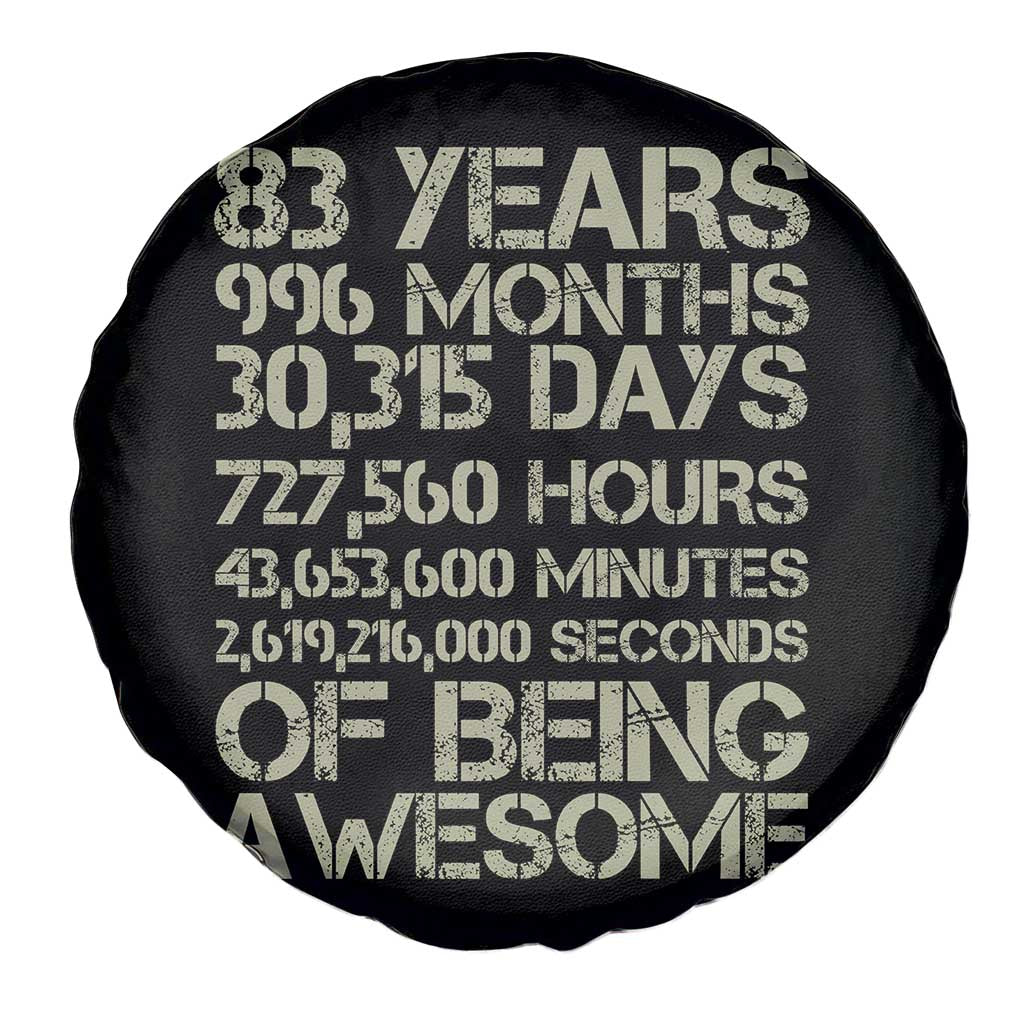 Vintage 83rd Milestone Birthday Spare Tire Cover 83 Years Of Being Awesome