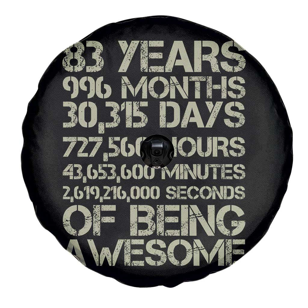 Vintage 83rd Milestone Birthday Spare Tire Cover 83 Years Of Being Awesome