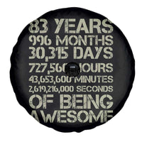 Vintage 83rd Milestone Birthday Spare Tire Cover 83 Years Of Being Awesome