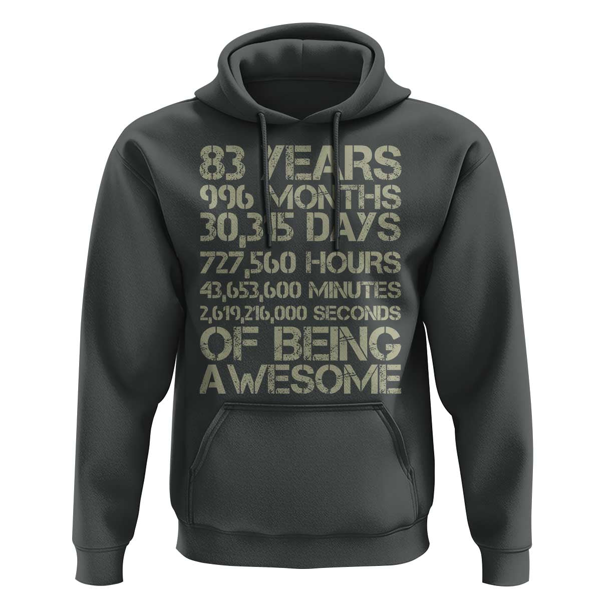 Vintage 83rd Milestone Birthday Hoodie 83 Years Of Being Awesome