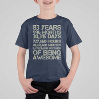 Vintage 83rd Milestone Birthday T Shirt For Kid 83 Years Of Being Awesome