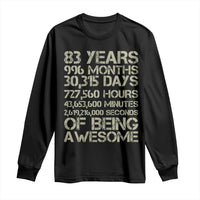 Vintage 83rd Milestone Birthday Long Sleeve Shirt 83 Years Of Being Awesome