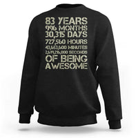Vintage 83rd Milestone Birthday Sweatshirt 83 Years Of Being Awesome