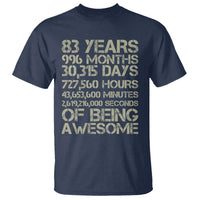 Vintage 83rd Milestone Birthday T Shirt 83 Years Of Being Awesome