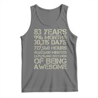 Vintage 83rd Milestone Birthday Tank Top 83 Years Of Being Awesome