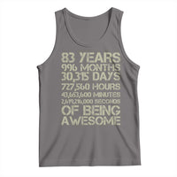 Vintage 83rd Milestone Birthday Tank Top 83 Years Of Being Awesome