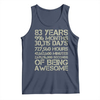 Vintage 83rd Milestone Birthday Tank Top 83 Years Of Being Awesome