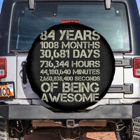 Vintage 84th Milestone Birthday Spare Tire Cover 84 Years Of Being Awesome