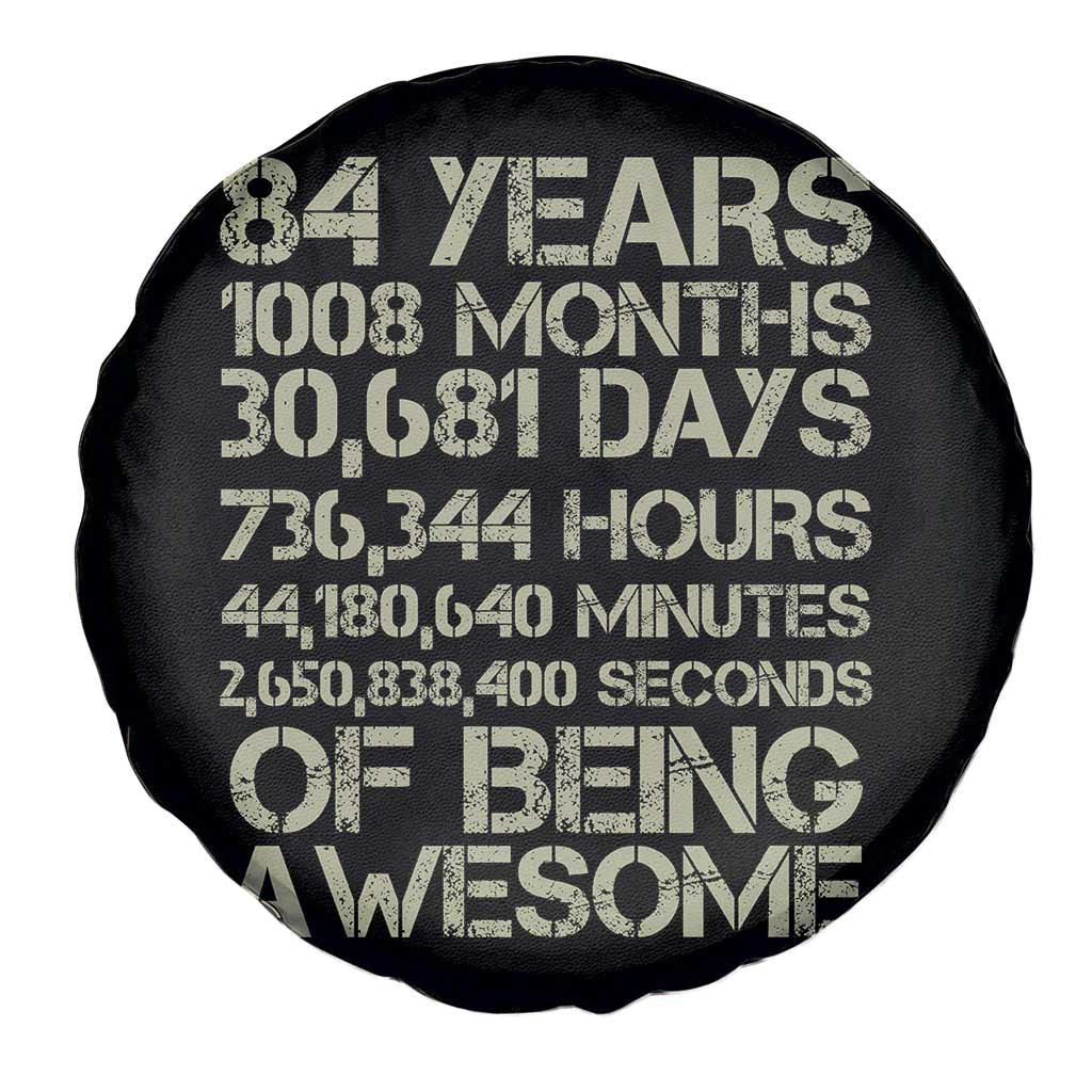 Vintage 84th Milestone Birthday Spare Tire Cover 84 Years Of Being Awesome