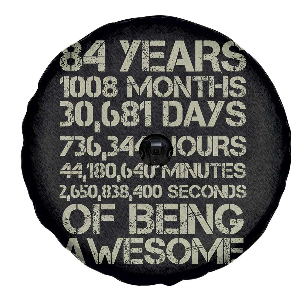 Vintage 84th Milestone Birthday Spare Tire Cover 84 Years Of Being Awesome