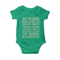 Vintage 84th Milestone Birthday Baby Onesie 84 Years Of Being Awesome