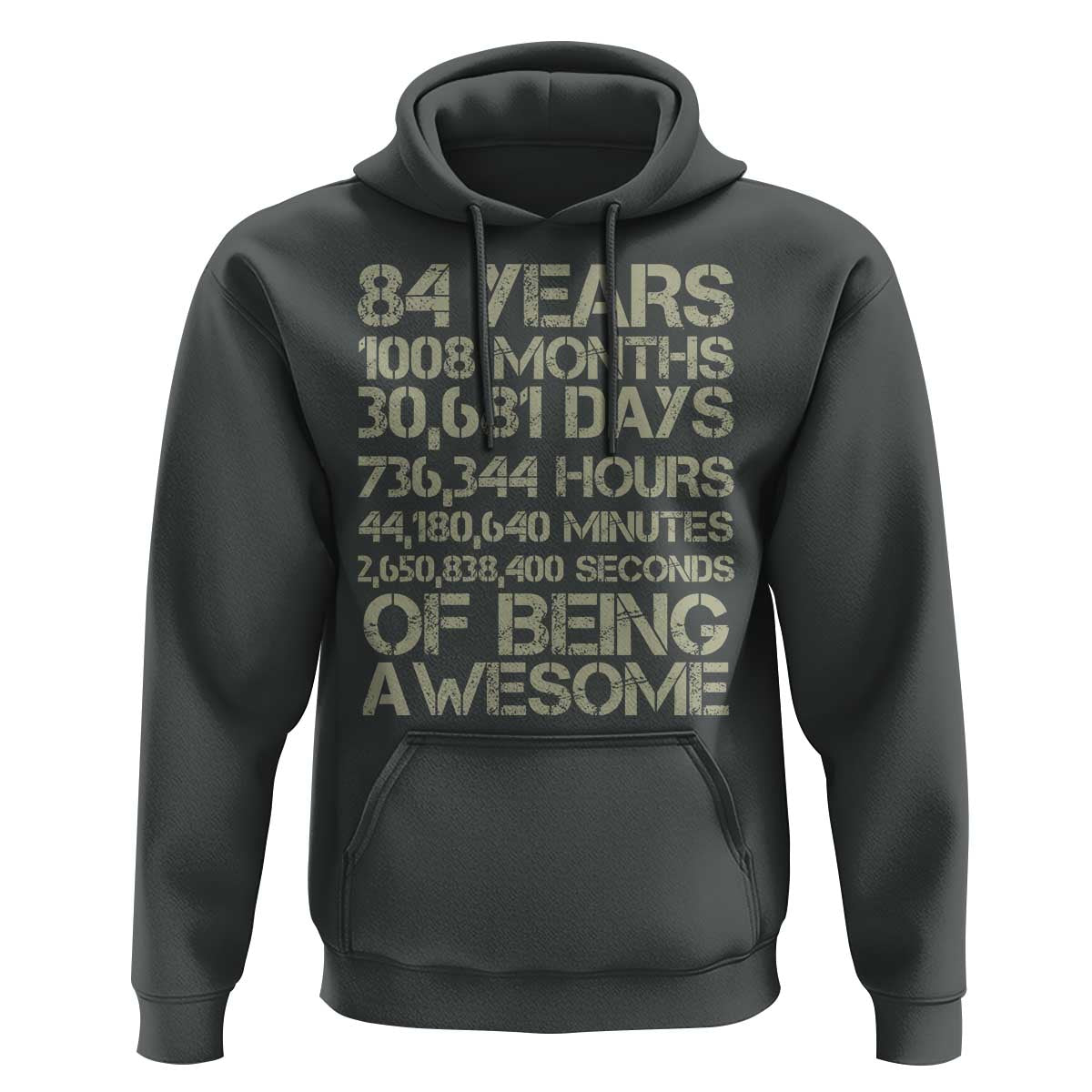 Vintage 84th Milestone Birthday Hoodie 84 Years Of Being Awesome