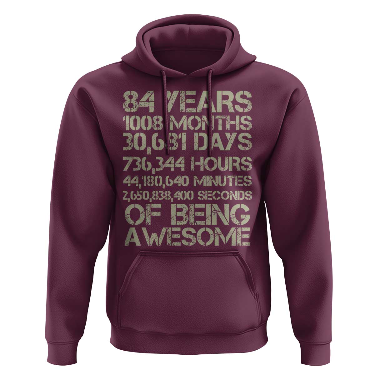 Vintage 84th Milestone Birthday Hoodie 84 Years Of Being Awesome