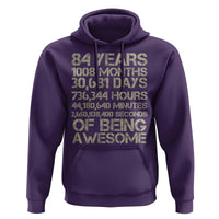 Vintage 84th Milestone Birthday Hoodie 84 Years Of Being Awesome
