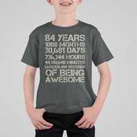 Vintage 84th Milestone Birthday T Shirt For Kid 84 Years Of Being Awesome